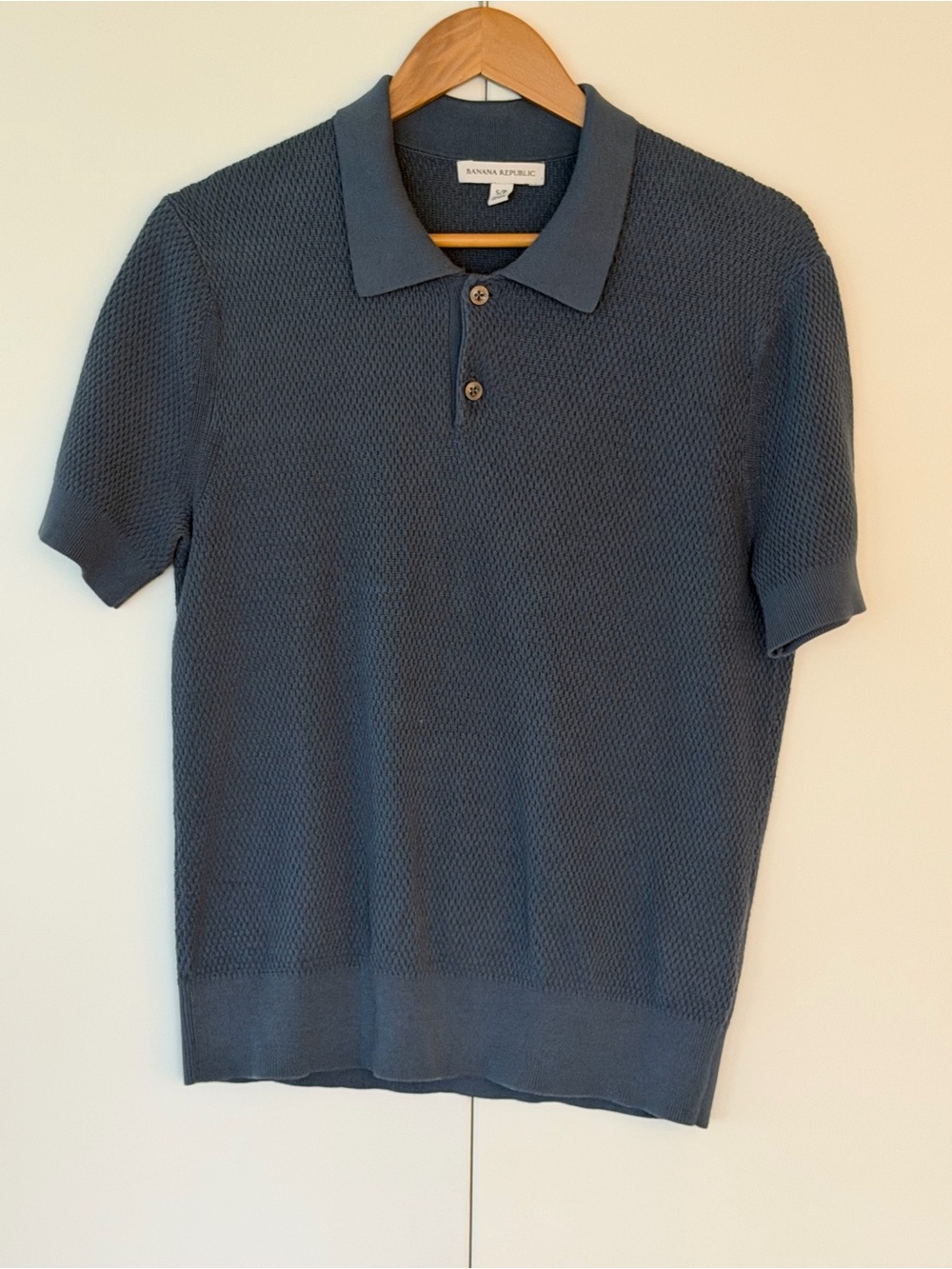 Banana Republic Men's Short-Sleeve Textured Polo - Slate